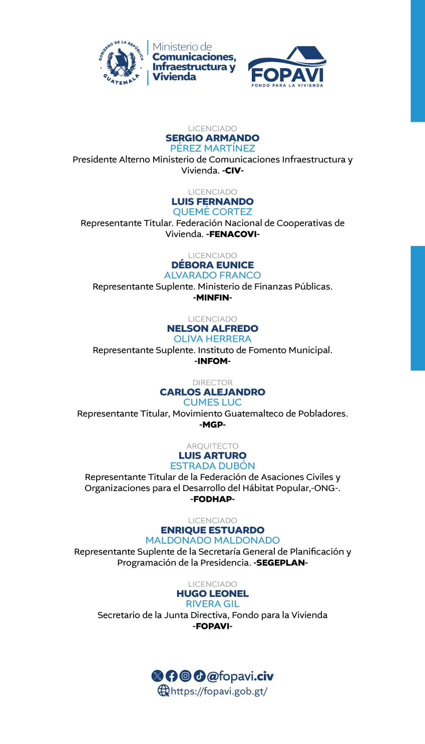 Popup Junta Directiva