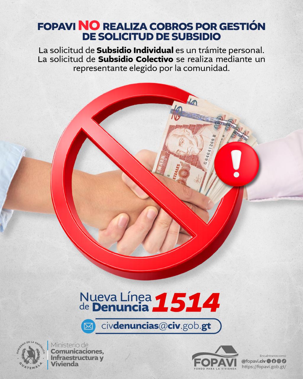 No cobros por gestion